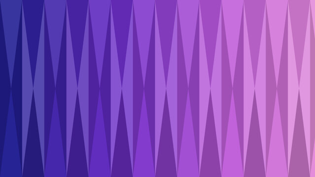 Abstract Geometric Pattern with Interlocking Triangles in Gradient Shades of Purple and Pink, Modern Flat Design Background with Subtle Velvet Texture