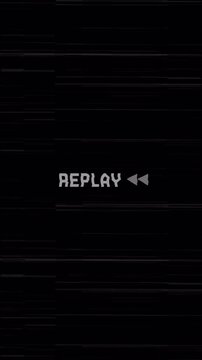 Replay Overlay on Alpha channel cinematic screen animation editing projects Vertical VHS 4K Video