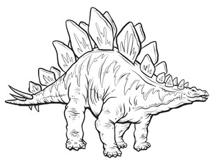 Stegosaurus dinosaur illustration © Philip