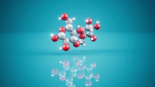 3D Lactose Molecule Animation for Biochemistry and Molecular Science Loop