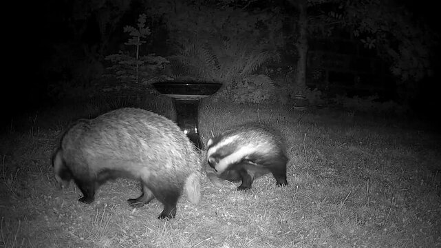 badger, badgers, European, wildlife, mammal, nocturnal, night, mating, breeding, territorial, conflict, confrontation, screaming, vocalisation, squealing, aggression, behaviour, natural, wild, woodlan