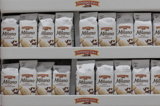 Pepperidge Farm Milano cookie display. Pepperidge Farm Milano cookies are a classic European-style sandwich cookie.