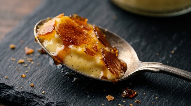 Spoonful of Creamy Vanilla Bean Cr&egrave;me Br&ucirc;l&eacute;e