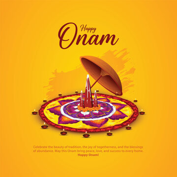 happy onam greetings.Thiruvathira,a traditional dance from Kerala. vector illustrationKerala festival happy onam with pookkalam, use for poster, leaflet , banner. abstract vrctor illustration design