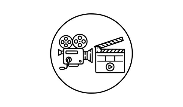 Minimal Relevance Line Vector Icon for Correlation and Matching Concepts