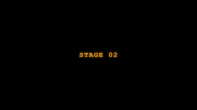 Retro Arcade Game Stage Three Loading Screen Animation.