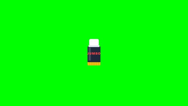Animated 3D Digital USB Flash Drive Rotating on Green Screen Background.