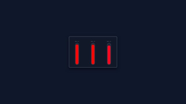 Abstract Digital Loading Bars Animation with Dynamic Color Transitions and Minimalist UI Design.