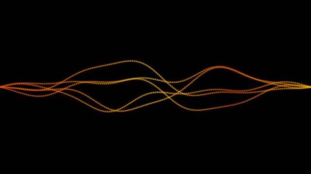 Abstract Golden Sound Wave Visualization Motion Graphics Background.