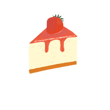 Cute Bakery Clipart &ndash; Strawberry Cheesecake