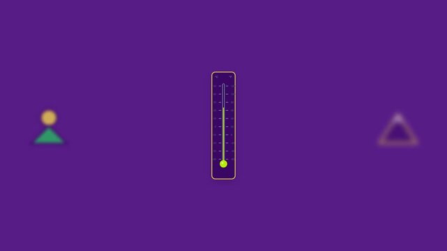 Abstract Digital Animation Featuring Pulsing Geometric Shapes and Dynamic Vertical Progress Bar.