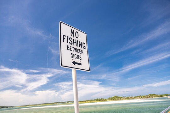 no fishing sign