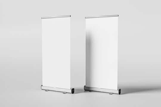 Blank Roll Up Banner Mockup