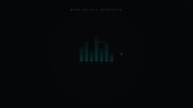 Abstract Digital Audio Spectrum Visualization with Teal Sound Wave Equalizer on Black Background