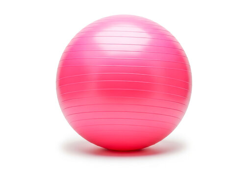 Pink exercise yoga ball for fitness and gym workout