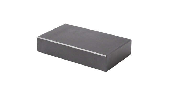 Graphite burnishing block for metalworking, jewelry making, printmaking and precision craftsmanship. Isolated on White background.