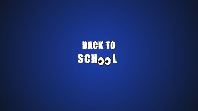 Animated Back to School Text Motion Graphics with Changing Background Colors.