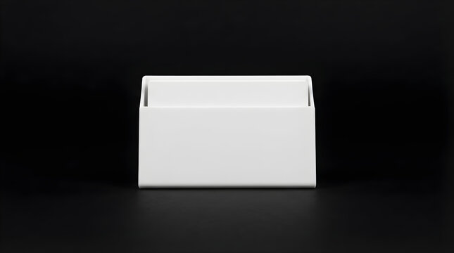 Minimalist White Box Against A Stark Black Background With Subtle Lighting Accents Demonstrating Clean Design