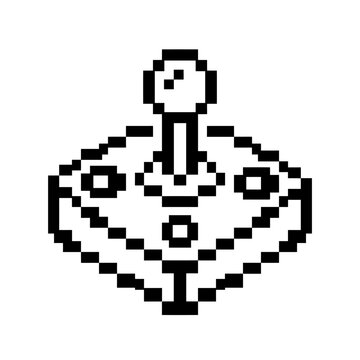 Retro pixel art isometric joystick.