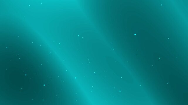 Abstract teal animated background with soft flowing light gradients and subtle floating particles. Ideal for motion graphics, video backdrops, digital art, technology themes, and modern creative desig
