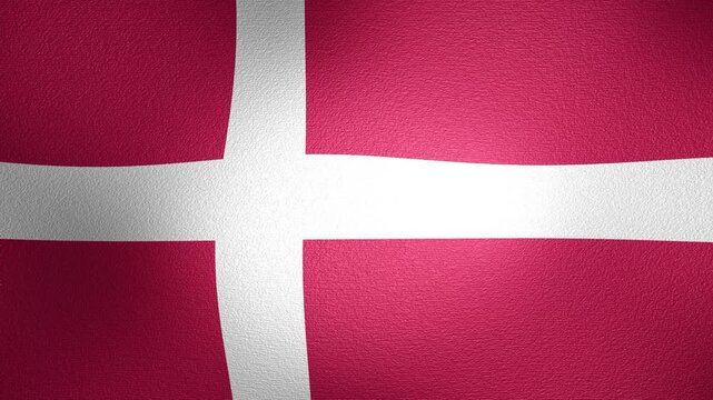 Danish national flag waving in the wind