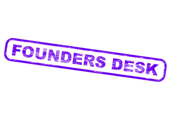 Fototapeta premium Purple founders desk stamp isolated on a transparent background