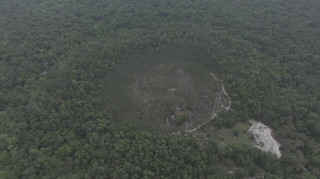 Aerial drone footage of Binh Chau Phuoc Buu National Park, Ho Chi Minh City, Vietnam, showcasing pristine coastal forest, tropical nature, sandy beaches and protected biodiversity.