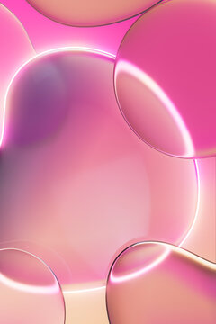 Overlapping Glass Bubbles 3D Wallpaper