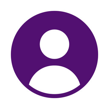 Simple user icon graphic representing an anonymous person profile placeholder symbol transparent background
