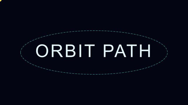 Orbit path motion minimalist science and technology 4k background, animation