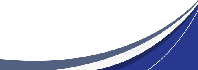 Obraz premium Abstract Blue Wave Corner Border
