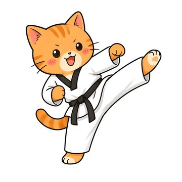 taekwondo cat kick