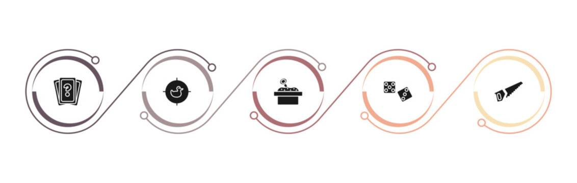 filled entertainment icons set - memory board games, shoot duck, sandbox, . editable vector for web and mobile ui