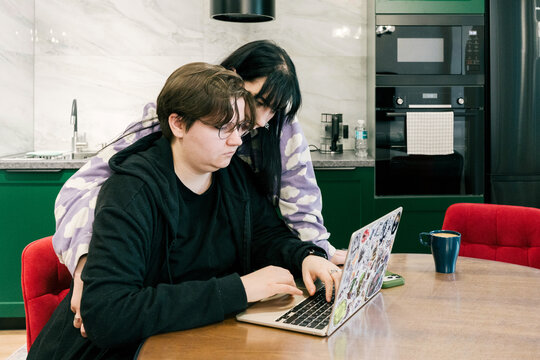 The home office of two friends.