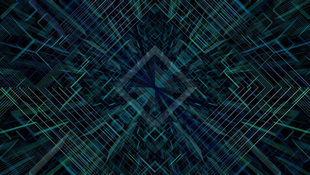 Geometric network extending into deep space.