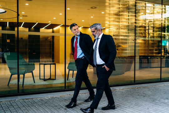 Outdoor business meeting
