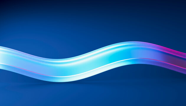 3D Purple Glass Wave Panel