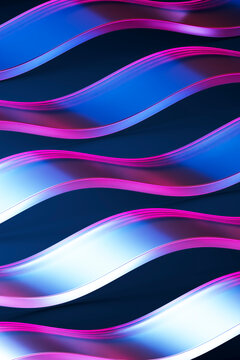 3D Luminous Glass Wave Layer
