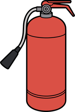 Fire Extinguisher Safety Equipment, Emergency Fire Protection Vector Illustration for Workplace Security Design Pack