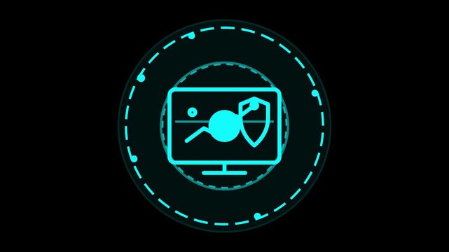 Illustrative icon symbolizing advanced digital content protection and secure display technology, ensuring robust media integrity and user privacy on screens