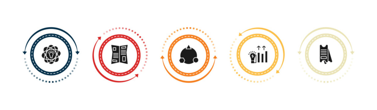 filled marketing icons set - potential, gazette, diversify, demand. editable vector for web and mobile ui
