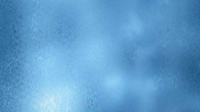 Frosted glass texture with blue glow. Abstract background with soft light diffusion.