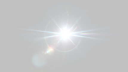 Bright light appears on a transparent background during a scientific experiment in a lab