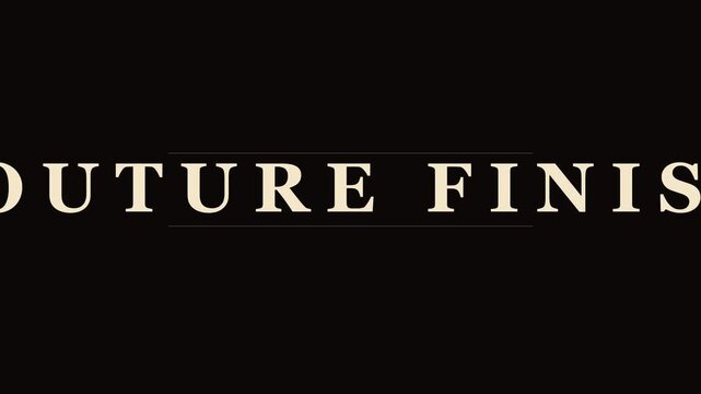 Couture finish typography motion for luxury branding and fashion animation 4k