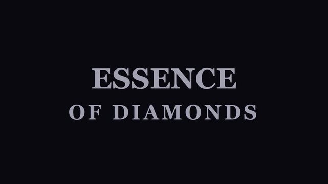 Essence of diamonds typography motion with shimmering light effects and luxury branding aesthetic animation 4k