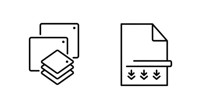 Layer by layer preview and print sequence display icons with printing sequence structure technical configuration minimalist document template settings production manufacturing
