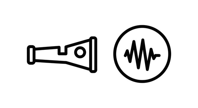 Abstract audio frequency and signal transmission line icons with frequency transmission communication technology broadcasting amplitude waveform monitoring analysis electronic