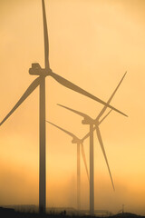 Obraz premium Windmill in Hanstholm, Denmark. Green energy by the coast.