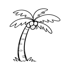Obraz premium PNG Simple palm tree illustration.