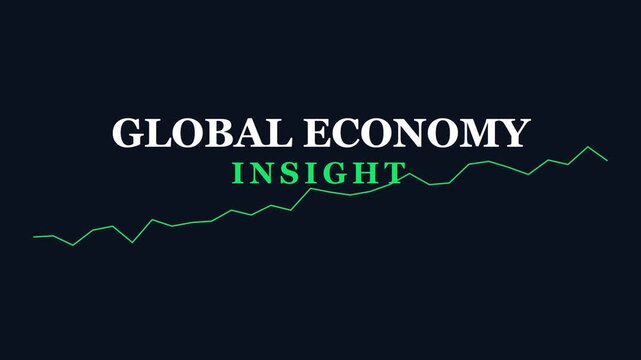 Global economy insight: rising financial market growth chart animation for business analysis and investment strategy presentations 4k